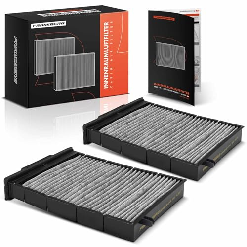 Frankberg 2x Innenraumfilter Pollenfilter mit Aktivkohle Replace# CUK2316 | Kompatibel mit Renault Megane II Stufenheck Kombi Coupé-Cabriolet Kasten/Kombi Hatchback Van; Länge[mm]: ca.257