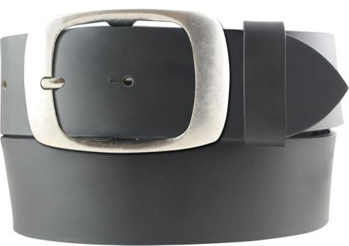 BELTINGER Jeansgürtel aus Vollrindleder 5 cm mit Doppel-Schnalle | Leder-Gürtel 50mm | Breiter Ledergürtel aus echtem Leder