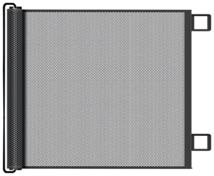 Verstellbares, einziehbares Haustier-Absperrgitter – druckmontierte Sicherheits-Trennwand für Hunde und Katzen (110 x 78 cm/130 x 78 cm) (Schwarz, 130 x 78 cm)