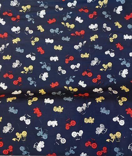 Jersey Stoff Baumwolljersey Traktor Ab 50cm x150cm Jersey Kinder Nähen Stoffe