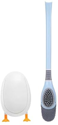 Brosse de nettoyage électrique 2024 en silicone pour salle de bain, toilettes et support de salle de bain électrique (bleu, taille unique)