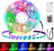 5M LED Streifen Batterie,RGB 5050 LED Strip Batteriebetrieben oder USB Batteriebetrieben,Ferndimmbar 16-Farben,Selbstklebend Lichtband mit Fernbedienung für Schränke, Treppen, Küche, Betten ﻿