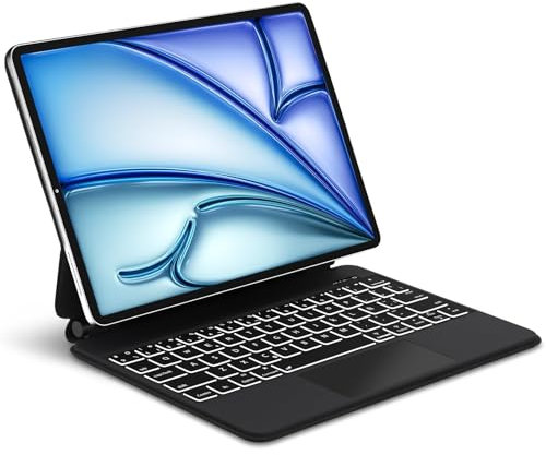 Magic Keyboard for iPad Air 11(M3 2025, M2 2024)/Air 10.9(5th Gen, 4th Gen), Slim Rugged Case, Floating Magnetic Backlit Keyboard Case with Multi-Touch Trackpad for iPad Pro 11(4th/3rd/2nd/1st Gen)