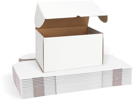 RLAVBL 15 Boîtes Cartons Expédition 30.5x15.3x15.3 cm, Blanche | Boîtes d'Expédition Moyennes, Stockage, Transport, Emballage Colis