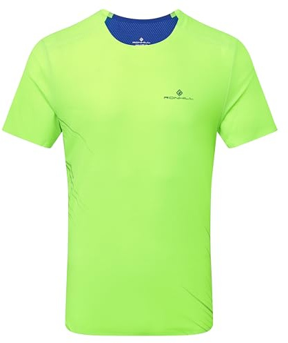 Ronhill Running, Men's Tech Race S/S Tee, FluoGreen/DarkCobalt, M