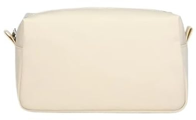 Makeup Bag Kosmetiktasche for Damen, große Kapazität, tragbare Reise-Toilettenartikel, Make-up-Aufbewahrungstasche(Creamy White)