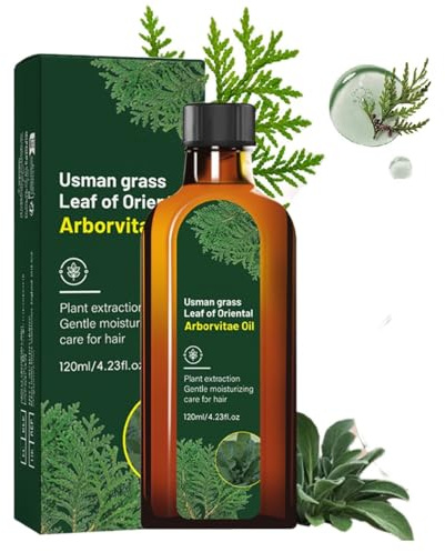 Olio essenziale di erba di Usma per la crescita dei capelli, succo di erba naturale Usma contro i capelli grigi, olio per capelli grigi, addensare e scurire i capelli, nutre il cuoio capelluto e