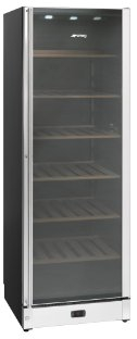 Smeg scv115–1 de vin armoire climatique/B/Acier inoxydable/verre droit Butée/Capacité 368 L/Place pour 198 bouteilles (0,75 L)/deux niveaux de température
