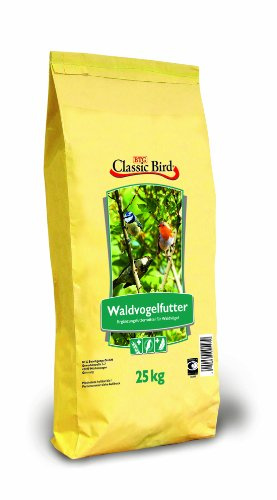 CLASSIC BIRD Vogelfutter Waldvogelfutter 25 kg| Vogelfutter Wildvogel | Vogelfutter geschälter Hafer | Vogelfutter Backleinsaat| Waldvogelfutter | ganzjahres Vogelfutter | Futtermohn | Kanariensaat