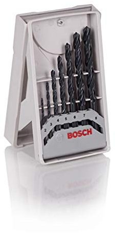 Bosch 2 607 017 036 - Set de 7 brocas para metal HSS-R, DIN 338-2,3,4,5,6,8,10 (pack de 7)