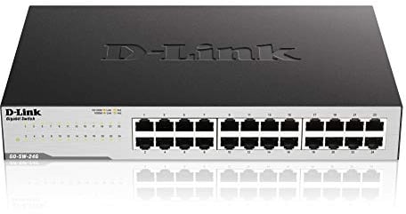 D-Link GO-SW-24G - Switch 24 puertos Gigabit Ethernet LAN RJ-45, Sin gestión, 1000 Mbps por Puerto, sobremesa o rack, negro