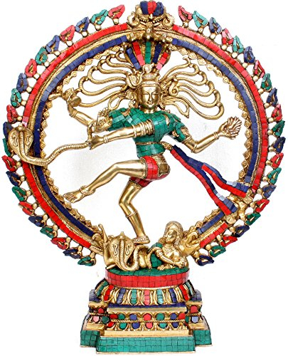 Exotic India Nataraja (Inlay Statue) – Messing Statue mit Einlage