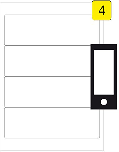 100 Etiketten / 25 Blatt DIN A4 / Größe: 192,5x62 / Ordner-Rückenschilder
