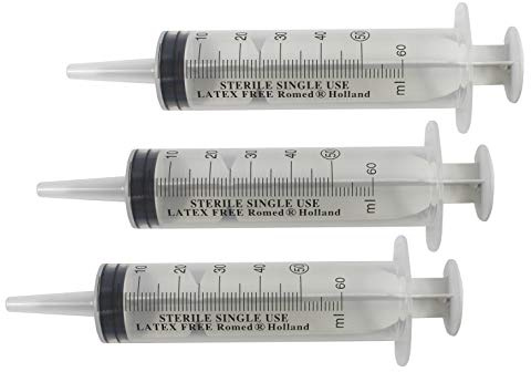 Blasenspritzen Einmalspritzen steril Katheterspritzen Wundspritze von Romed Top(Menge: 3 Stück,50/60 ml)