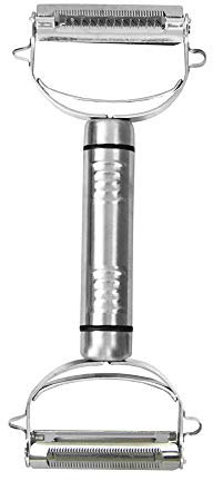 Speedy Peeler Pelapatate Pela Sbuccia Affetta Grattugia Decora Acciaio Inox doppia testa 4 lame