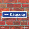 WERBEPUNKT. Schild im Straßenschild-Design Eingang Links 30 x10 cm Alu-Verbund