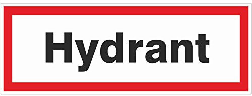 1 x Hydrant Schild Brandschutz Hinweisschild Brandschutz Feuerwehr 220 x 80 mm, 2 mm Aluminium-Verbundmaterial