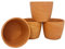 meindekoartikel 4er-Set Ziertöpfe Marmor - Blumentöpfe Übertöpfe Pflanztopf - Tontöpfe - Naturprodukt - wiederwendbar (Ø außen ca. 10 cm x Höhe 8 cm)