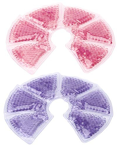 Zerodis Stillkissen 2tlg Wiederverwendbare 3 in1 Brüste Thermal Gel Pads Brusttherapie Gel-Pads Kit Hot Cold für Stillen von Müttern