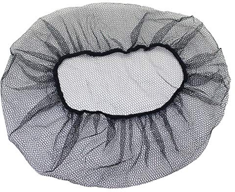 53,3 cm Einweg-Haarnetz, Nylon, atmungsaktiv, Wabenmuster, 200 Stück (schwarz)