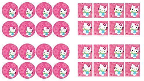 ALMACENESADAN 2490; Pack Hello ; compuesto por 16 platos 23 cm; y 16 platos de 18 cm, ideal para fiestas y cumpleaños