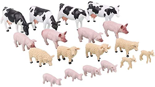 Toyland® Bauernhoftier-Set im Maßstab 1:32 – The Farm Collection – Bauernhoftiere zum Sammeln (18-teilige Kühe, Schweine und Schafe)