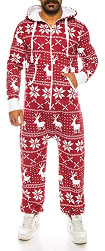 Crazy Age Combinaison à capuche douillette avec motif de rennes et cristaux de glace CA-J-603