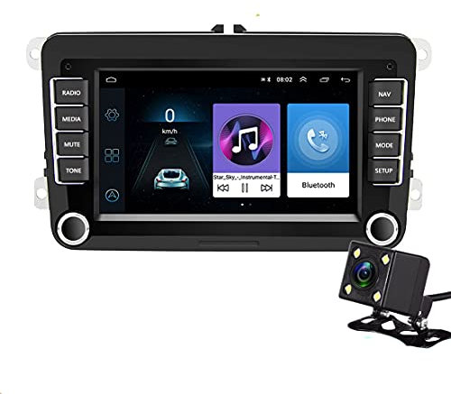 VIGORFLYRUN PARTS LTD 2 Din Android Car Radio Multimedia Player Bluetooth WIFI Mirror Link GPS Navigation FM for V/W/Golf/Polo/Jetta/Passat/Skoda/Octavia Rear View Camera