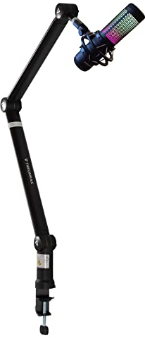 Thronmax Bras de micro S3+ Zoom - Bras de micro - Podmic entièrement réglable pour joueurs et podcasts - Support de micro universel compatible avec le bureau