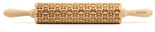 Folkroll 3D-Motiv-Teigrolle 43 cm Teddybären