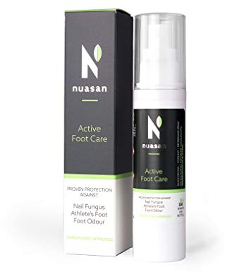 Nuasan Active Foot Care Foot Spray - Athletes Foot Treatment, Antifungal, Antibacterial Spray for Smelly Feet - Natural Nail Fungus Protection, Foot Deodorant - Itchy Feet Relief, Foot Odour Control