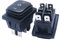 mxuteuk 2 pezzi nero 16A / 250V 20A / 125V 3 posizioni on/off/on interruttore a bilanciere marino impermeabile KCD4-203N-BK