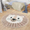 TT Home Teppich Kinderzimmer Kinderteppich Babymatte Für Jungs Und Mädchen Rund Modern, Farbe:Beige, Größe:120 cm Rund