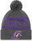 New Era NBA Los Angeles Lakers Jake Cuff Knit Bobble Beanie dunkelgrau/lila, OS