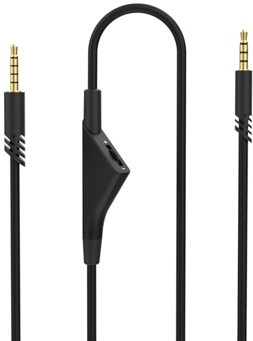 Gneinour A40 Headset Cord with Volume Control Compatible with Astro A40, A40 TR, A30, A10 Gaming Headset for Xbox One, PS4, PS5, PC, Smartphones, 6.6ft