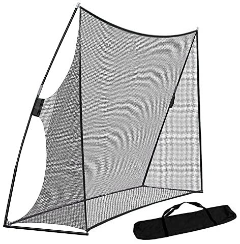 JARAGAR Large Golf Net, 10Ft x 7Ft Practice Net with Carry Bag for Indoor and Outdoor Golf Hitting Training (Black)