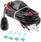 Kraumi 300W Set Cablaggio Fendinebbia con 2 Uscita, 12V Kit Cavi Fendinebbia Cablaggio Auto con relè 40A, interruttore basculante e 3 fusibili per Barra Cabina Barca-ATV Camion SUV e Moto