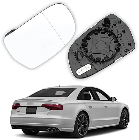Opaltool Spiegelglas Heizbar Rechts Spiegelglas für Außenspiegel Glas Konkaver Kompatibel mit Audi A3 8P A4 8K B8 A5 8T