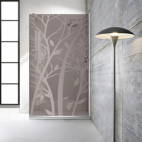 Aqua Roy Modčle INOX Paroi de douche en bois avec revętement nano transparent en acier inoxydable 120 cm ŕ partir de 70/80/90/100/110/120 cm