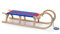 HolzFee Baran S 120 Hörnerschlitten/Gurtschlitten mit Farbauswahl (Blau-Rot)