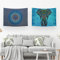 Ulticool – Wandteppich Dekoration Wohnung - Mandala Elefant Böhmischen Hippie Ibiza - Set von 2 Motiven – 73 cm x 95 cm - Wandtuch - Accessoires für Schlafzimmer Wohnzimmer Kinderzimmer