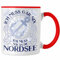 Trendation - Nordsee Tasse Geschenk Urlaub Ich Muss Gar Nix Ich Muss Nur An Die Nordsee Sylt St. Peter Ording Cuxhaven Wandgerooge (Rot)