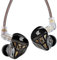 Auriculares con cable, KZ DQS HiFi Dynamic Drivers IEM, auriculares para juegos KZ, graves de 2 pines, 3.5 mm, juego de música deportiva, auriculares para cantantes del sistema (negro, sin micrófono)