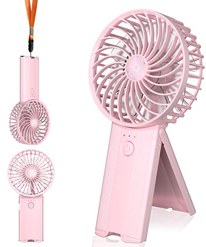 Refluxe Ventilador portátil, ventiladores portátiles ajustables de 4 velocidades, ventilador de escritorio recargable por USB, ventilador de mano máximo de 15 horas para viajes, oficina y exteriores