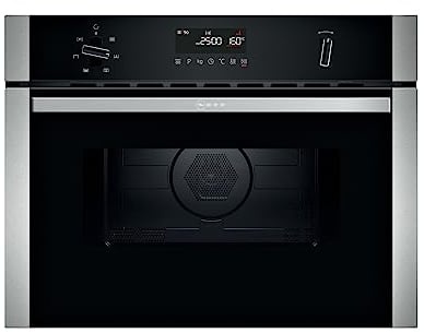NEFF N50 C1AMG84G0B Microwave Oven with HotAir function, LCD Display and Control Dials, 60 x 45cm, Graphite Grey