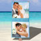 papasgix Personalisiertes Strandtuch mit Foto Mikrofaser Strandtuch schnell trocknendes Badetuch Personalisierte Geschenke für den Strand, Reise, Sauna