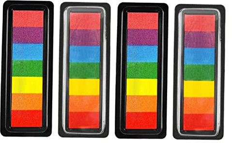 KONTONTY 4 Stück Stempelkissen Partner-pad Stempel Mit Fingertinte Handwerk Mit Stempeltinte Farbblock Stempel Mit Handtinte Bunte Tinte DIY-Tinte Plastik Langer Finger Kunsthandwerk Kind