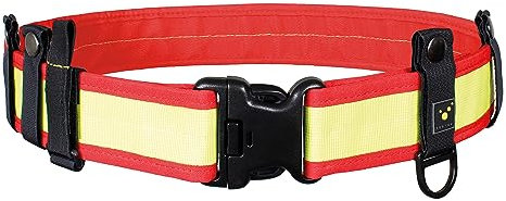 tee-uu RED Rettungsdienst-Koppel | verschiedene Größen S-XXL | Gürtel für Holster | Komplett Set mit Unter- und Obergürtel | Sanitäter | Einsatzgürtel | stufenlos verstellbar (S)