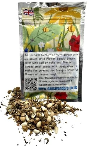 Wild Flower Kings British Butterfly Mix Seeds for Bees and Butterflies Zip Pack Garden- Over 26 Species - 25g