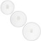 Relaxdays Pack 3 Tapas Antisalpicaduras, Sartenes de 25 & 29 & 33 cm, Protectores Anti Salpicaduras con Asa, Plateado, Acero Inoxidable, 0,5 x 33 x 33 cm
